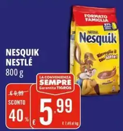 Tigros Nesquik Nestlé offerta