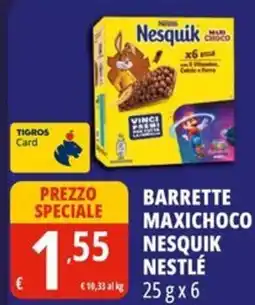 Tigros Barrette Maxichoco Nesquik Nestlé offerta