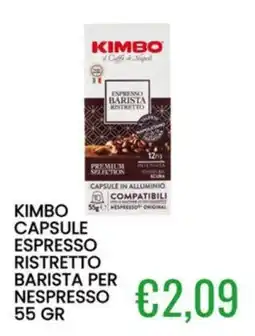 Sugros Kimbo capsule espresso ristretto barista per nespresso offerta