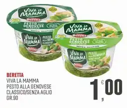 Marketpiù Beretta Viva la mamma pesto alla genovese classico/senza aglio offerta