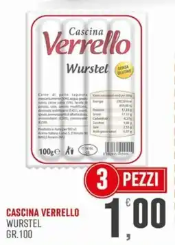 Marketpiù Cascina Verrello Wurstel offerta