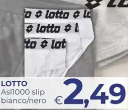 Pilato Lotto Asl1000 slip bianco/nero offerta