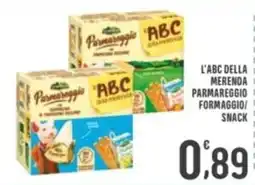 La Mimosa Supermercati L'ABC della merenda Parmareggio formaggio/snack offerta