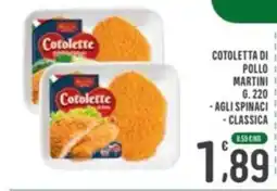 La Mimosa Supermercati Cotoletta di pollo martini offerta