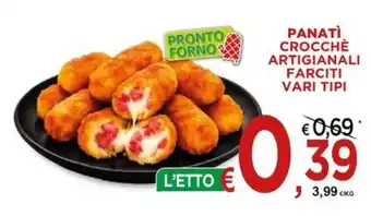 Panati crocchè artigianali farciti vari tipi