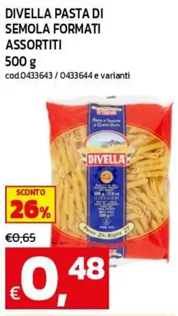 C+C maxigross Divella pasta di semola formati assortiti offerta