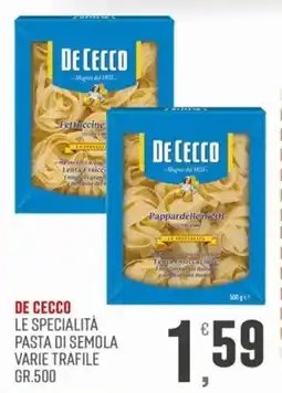 Marketpiù De Cecco le specialità pasta di semola varie trafile offerta