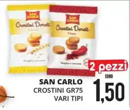 Mazzeo Supermercati San Carlo crostini gr75 offerta