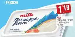 Marketpiù milk Formaggio fresco offerta