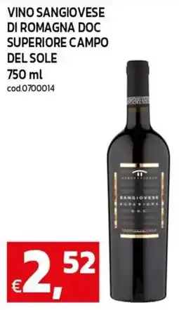 C+C maxigross Vino Sangiovese di Romagna DOC Superiore Campo del Sole offerta