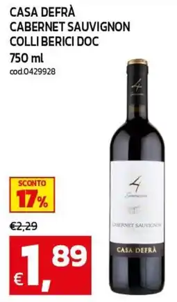 C+C maxigross Casa Defrà Cabernet Sauvignon offerta