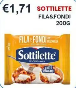Caramico Sottilette fila e fondi con mozzarella offerta