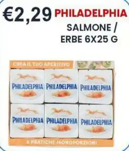 Caramico Philadelphia salmone / erbe offerta