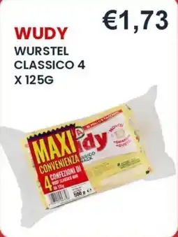 Caramico Wudy wurstel classico offerta