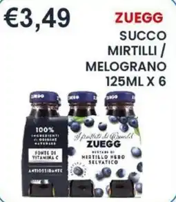 Caramico Succo mirtilli / melograno Zuegg offerta