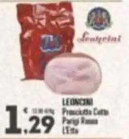 Punto é market Leoncini Prosciutto Cotto Parigi Roma offerta