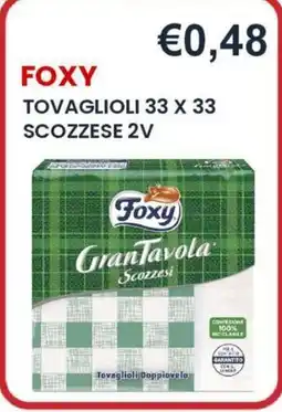Caramico Foxy tovaglioli scozzesi offerta