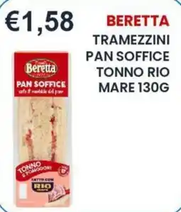 Caramico Beretta tramezzini pan soffice tonno rio mare offerta