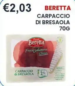 Caramico Beretta carpaccio di bresaola offerta