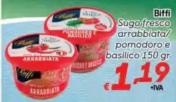 Pac Cash&Carry Biffi Sugo fresco arrabbiata/pomodoro e basilico offerta