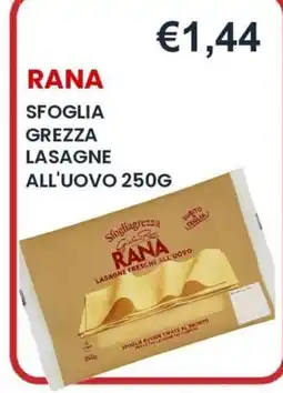 Caramico Sfoglia grezza lasagne all'uovo Rana offerta