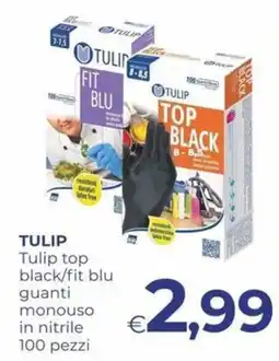 Pilato Tulip top black/fit blu guanti monouso offerta
