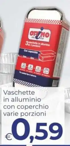 Pilato Vaschette in alluminio con coperchio offerta