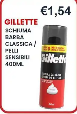 Caramico Gillette schiuma barba classica offerta