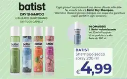 Pilato Batist Shampoo secco spray offerta
