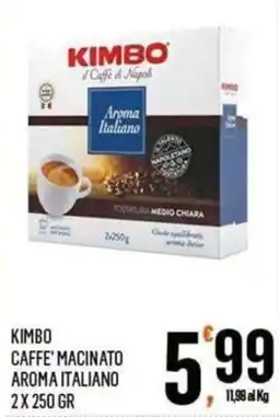Vibian Kimbo Caffè Macinato Aroma Italiano offerta