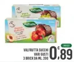La Mimosa Supermercati Valfrutta succhi vari gusti offerta