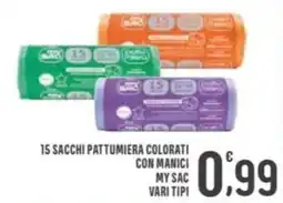 La Mimosa Supermercati Sacchi pattumiera colorati con manici My Sac offerta
