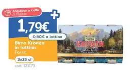 C+C Italmarket Birra Kronen in lattina Forst offerta