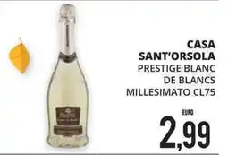 Mazzeo Giocattoli Casa Sant'Orsola Prestige Blanc de Blancs Millesimato offerta