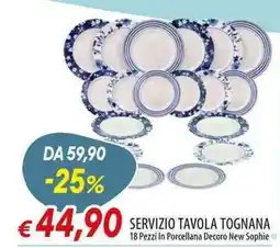 Galassia Servizio tavola Tognana offerta