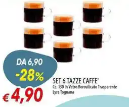 Galassia Tazze Caffè Lyra Tognana offerta