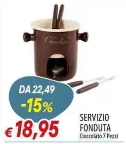 Galassia Servizio fonduta cioccolato offerta