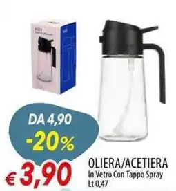 Galassia Oliera/Acetiera In Vetro Con Tappo Spray offerta