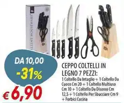 Galassia Ceppo Coltelli in Legno offerta