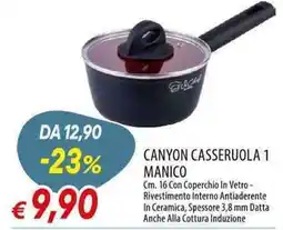 Galassia Canyon casseruola 1 manico offerta