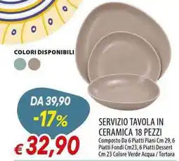 Galassia Servizio tavola in ceramica offerta