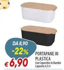 Galassia Portapane in plastica con coperchio in bambù offerta