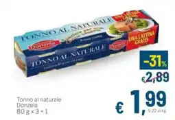 Aldel Discount Tonno al naturale Donzela offerta