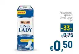 Aldel Discount Assorbenti igienici Lines Lady offerta