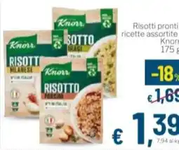 Aldel Discount Knorr Risotti pronti ricette assortite offerta