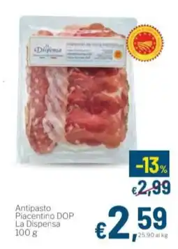 Aldel Discount Antipasto Piacentino DOP La Dispensa offerta