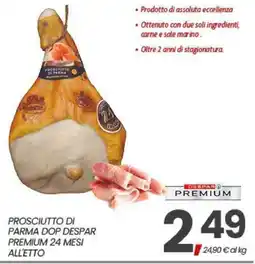 Interspar Prosciutto di Parma Dop Despar Premium offerta