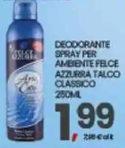 Interspar Deodorante spray per ambiente Felce Azzurra Talco Classico offerta