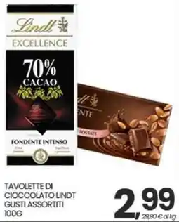 Interspar Tavolette di cioccolato Lindt gusti assortiti offerta