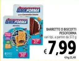 Spazio Conad Barrette o biscotti Pesoforma offerta